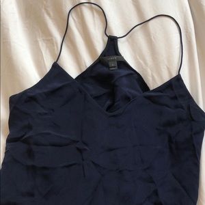 J crew navy silk cami